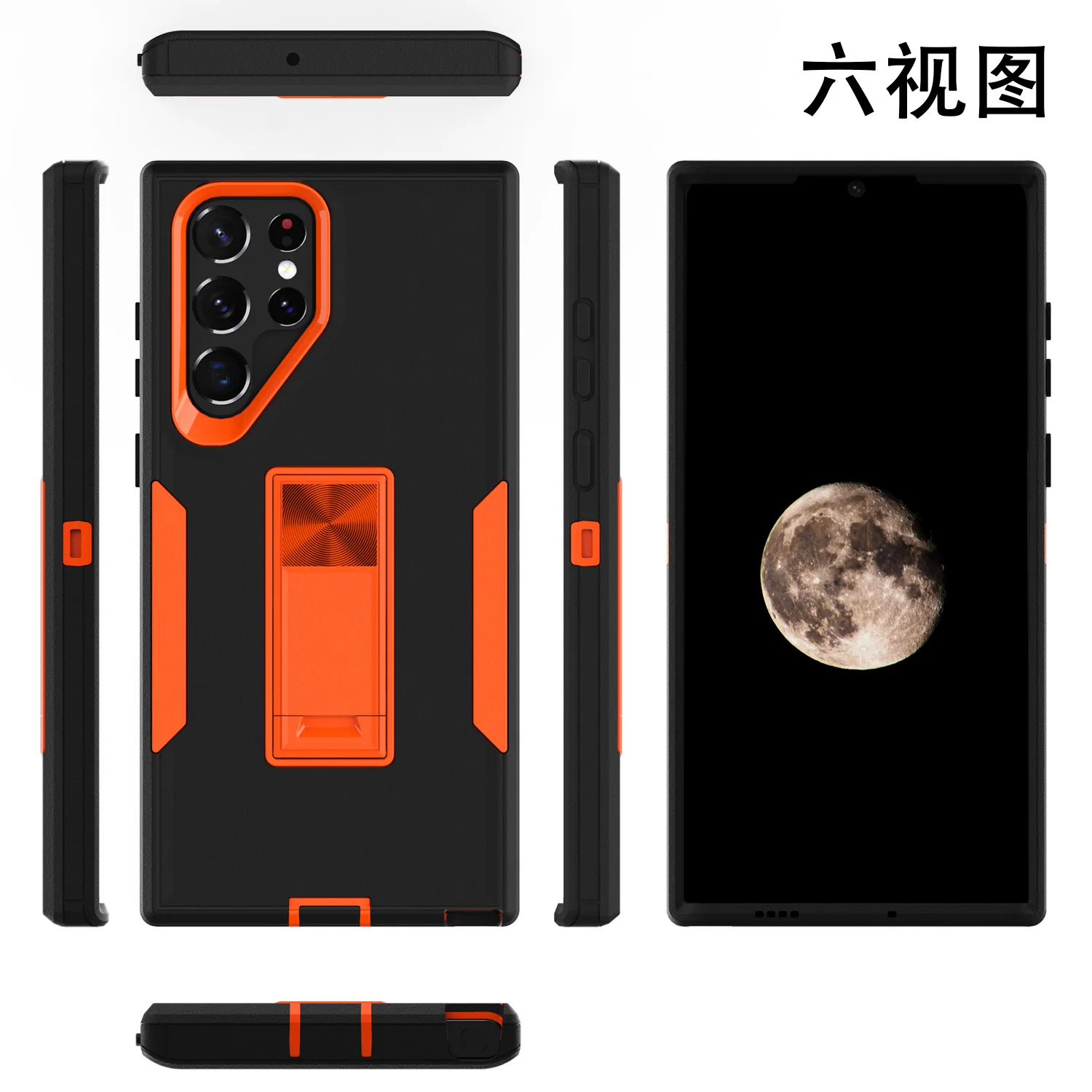 360 Defender Heavy Durty Shockproof 3 in 1 Case with Holder Kickstand for Samsung galaxy A53 A33 A13 A22 S21 FE S22 S23 ULTRA