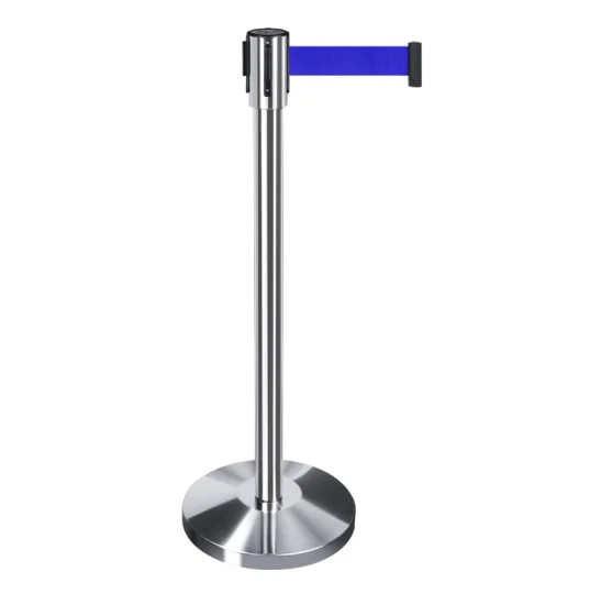 
Heavy Duty Standard Rope Barriers, 2 Retractable Belt Crowd Control Stanchions Queue Posts Pole Stable Base Freely Combinable 