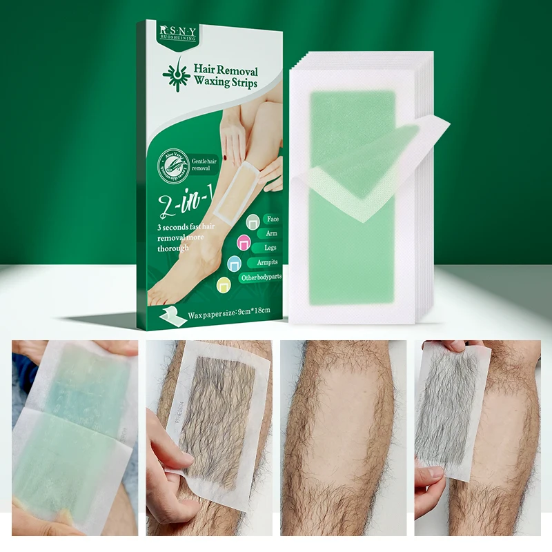 Private Packaging 9*18 cm Body Waxing Strips Hair Removal Depilatory Wax Strips