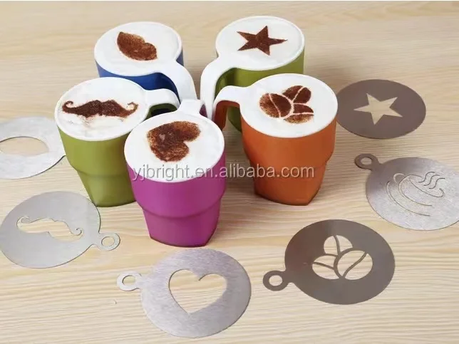 Кофейный трафарет из нержавеющей стали