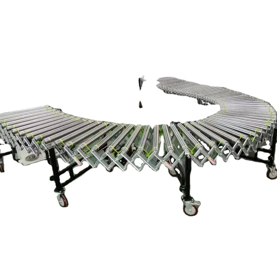 Flexible telescopic conveyer system of factory direct price ABS roller conveyor