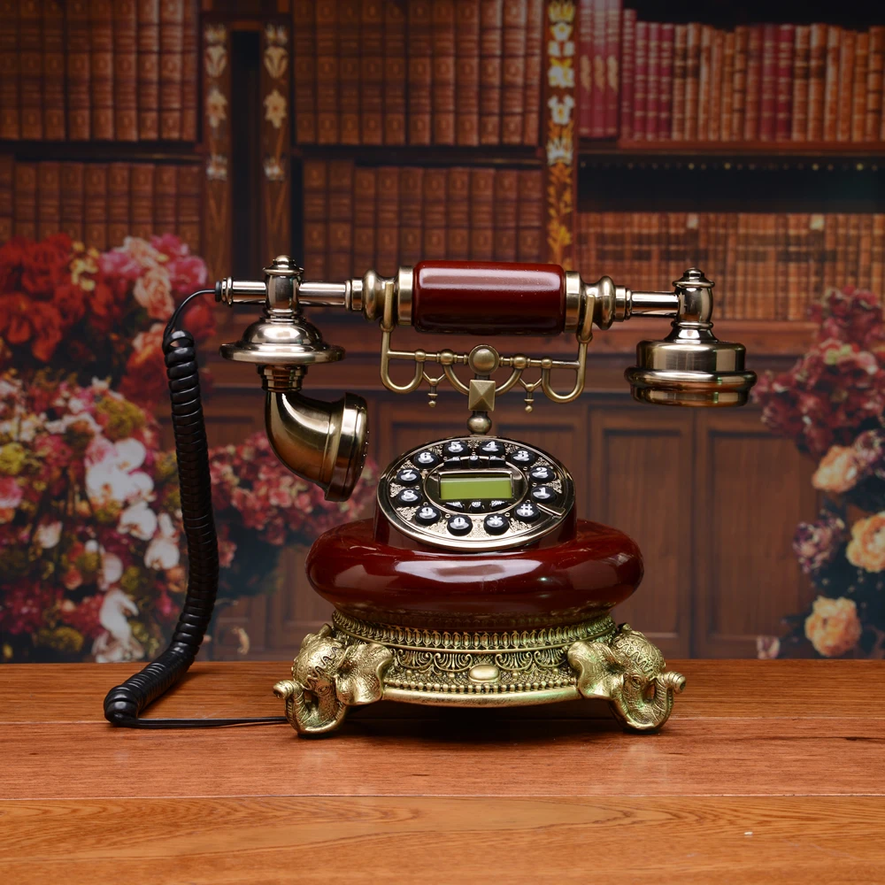 Classic Antique Retro Phone Vintage Old Fashon Desktop Telephone Analog Old School Phone with Cord For Home Office Hotel