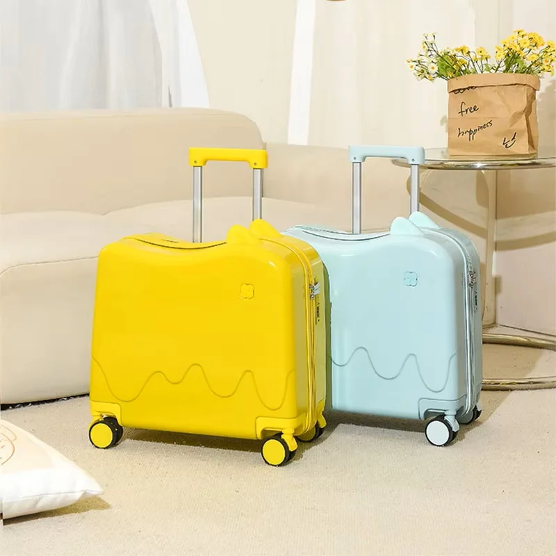 Factory wholesale durable portable password unisex custom mini new fashion kid children 18 inch travel girl boy suitcase luggage