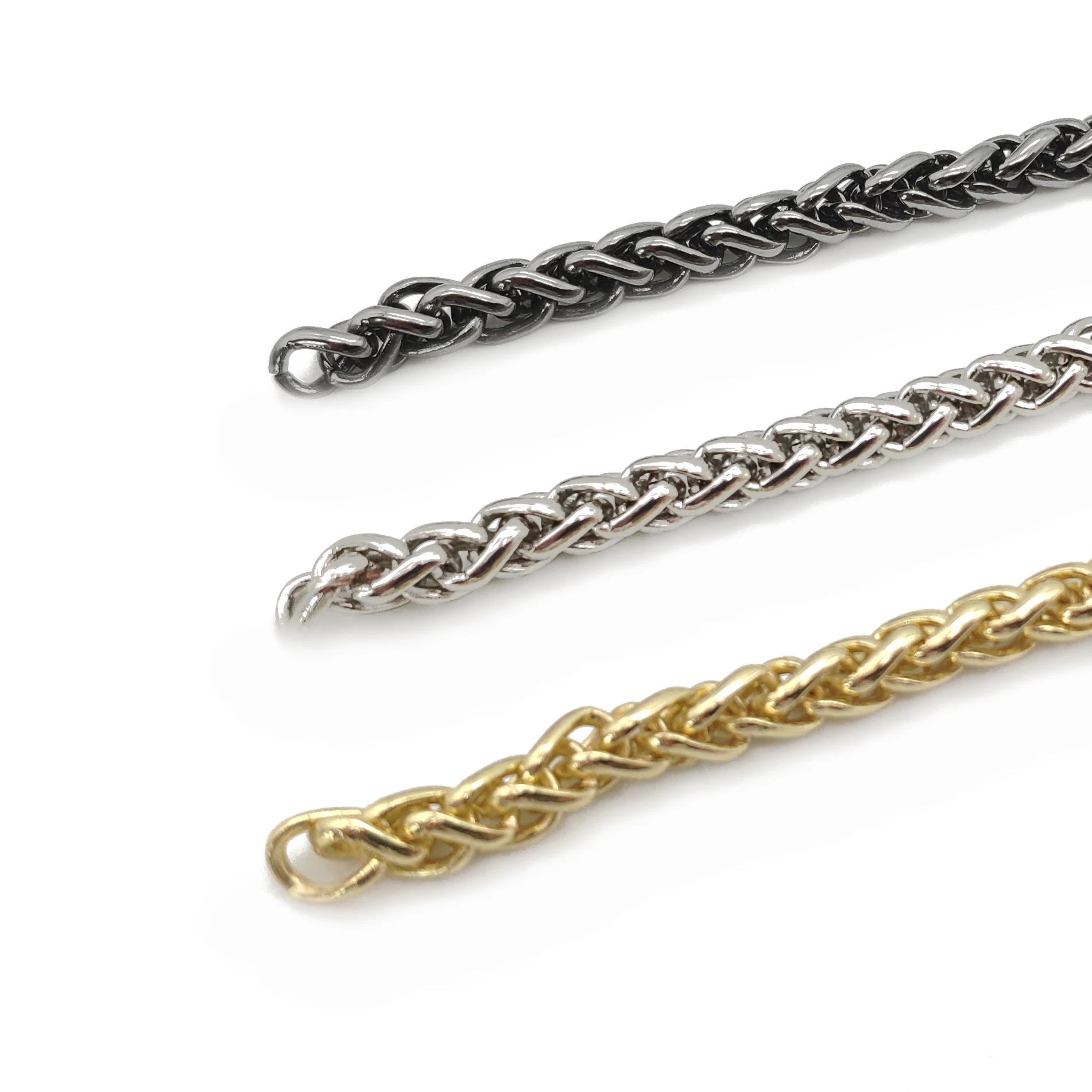 Bag Handles Purse Accessories Decorative Twisted Link Metal 4MM Handbag Chain