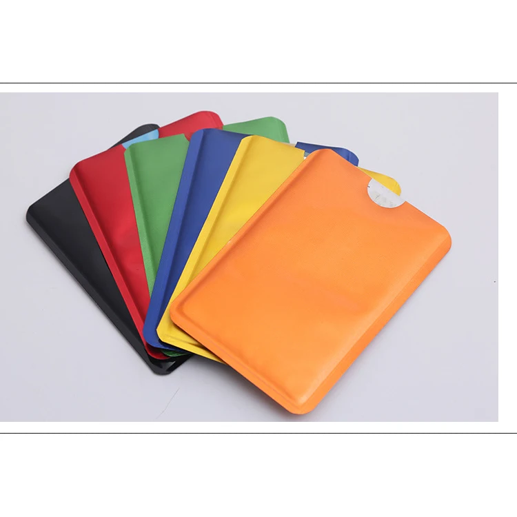 HOT selling Anti-magnetic Bank Card Holder NFC Anti-theft Document Holder Aluminum Plastic Foil Card Holders