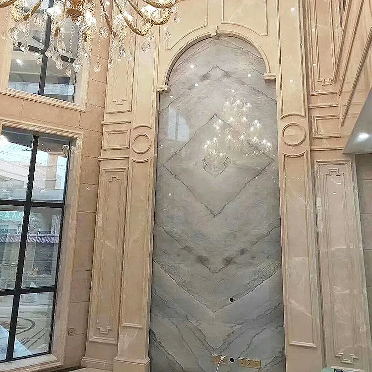 Best Selling Bruce Grey Marble Tile Slab Natural Marble Slab Use For Hotel Villa Floor Tiles Sale Custom Size Marble Tile Slab