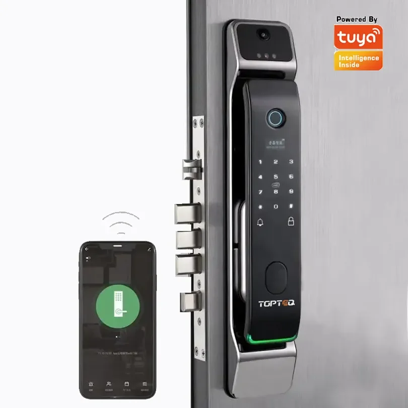 Aether KDS2 Biometric 3D Face Recognition Tuya App Fingerprint Smart Door Lock With Camera