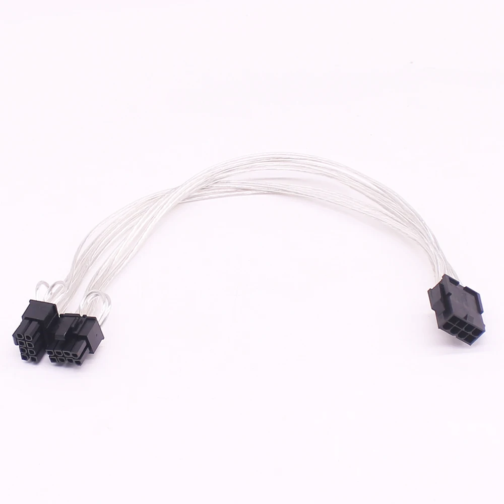 Провод PCIE из луженой меди, 12 В, 8 pin на двойной 8 pin, 6 + 2 PCIE, адаптер питания, кабель 30 см, кабели pcie