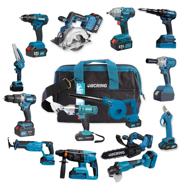 VICRING 18V 20V 21V electric cordless drill screwdriver 20-volt max lithium ion cordless combo kit Easy-to-use