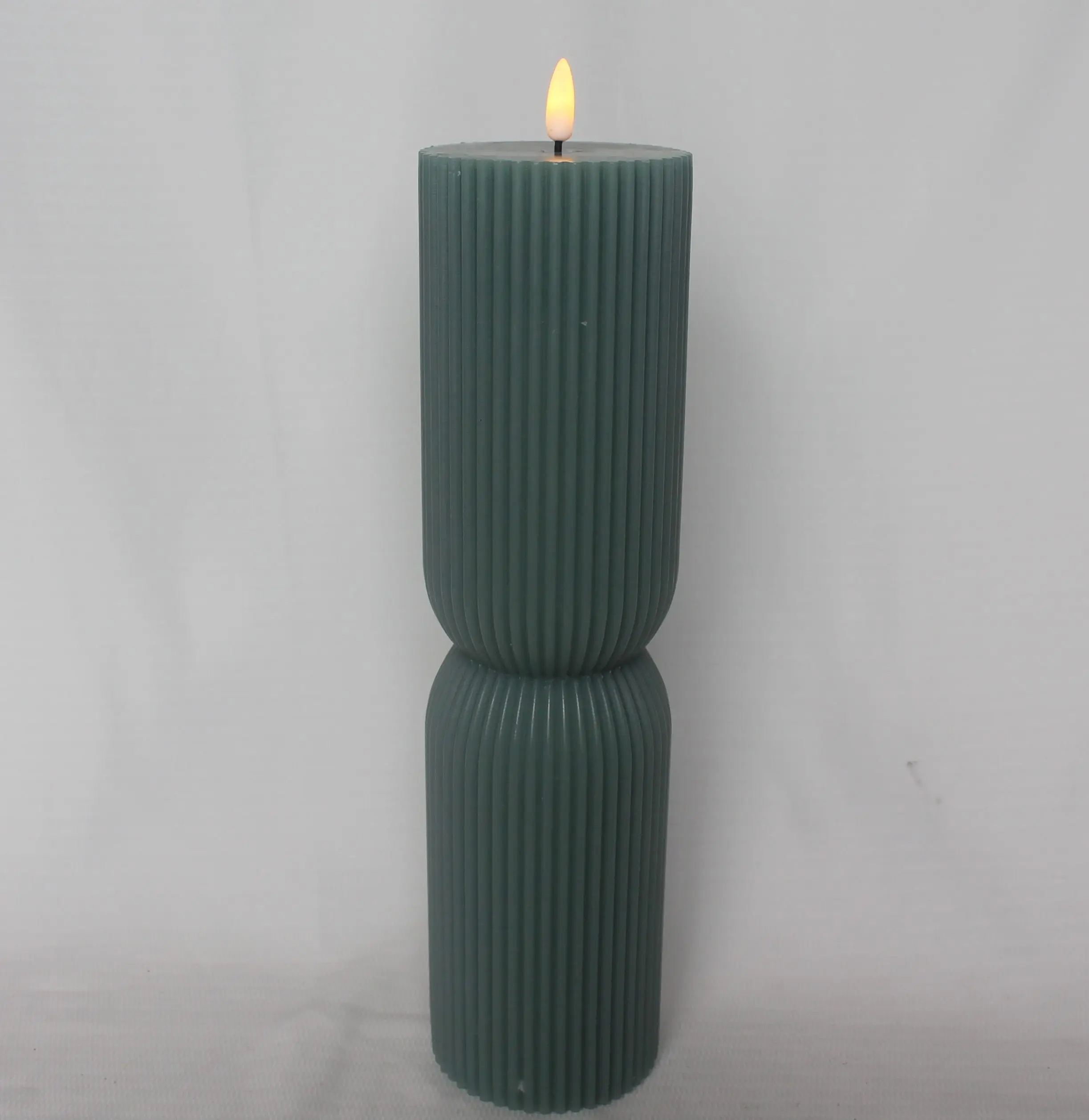 3D real flame set of Vertical fringe D3' pillar timer home decoration led candles