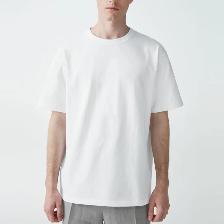 New Style 100% Cotton dropped Sleeves Crew Neck oversized  mens heavy weight T-shirt Custom T Shirt