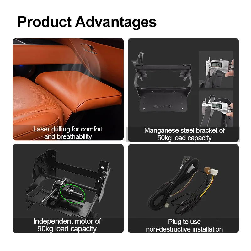 TELISE Type B Auto Luxury  Leg Rest Extension Panel Seat Foot Rest Adjustable Support Electric Car Seats Leg Rest Li Auto L8