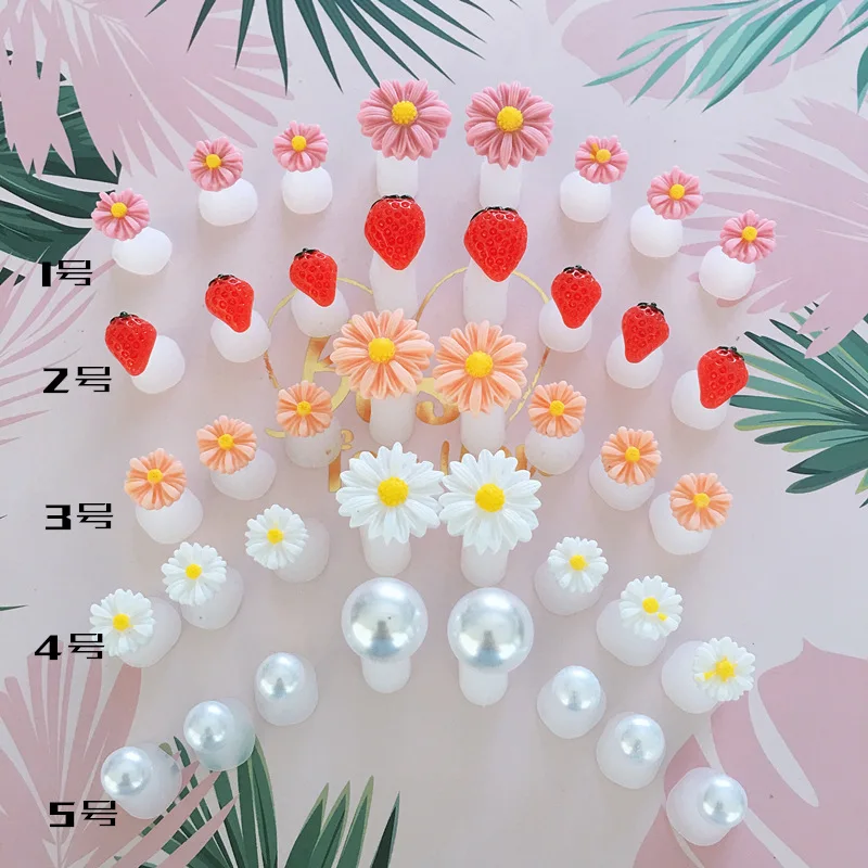 8Pcs/SET Toe Silicone Separator Nail Art DIY Tool Pedicure Flower Waterdrop Pearl Nail Tools Toe Separators