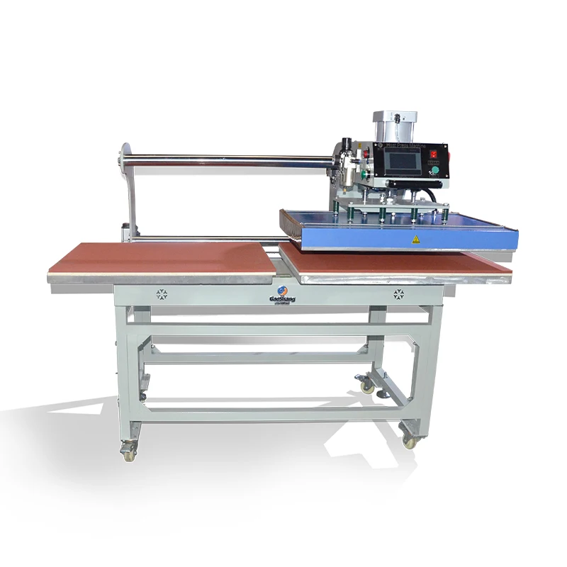 Factory Directly Sale Double Station Fully Automatic 60*80 Pneumatic Flat Heat Press Machine 60Cm X 80Cm