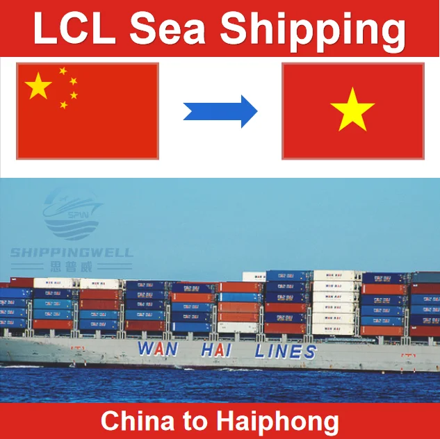 Cheap and Fast Sea Freight Shipping LCL From Shenzhen Guangzhou China to Haiphong Vietnam by Door to Door and Customs Clearance