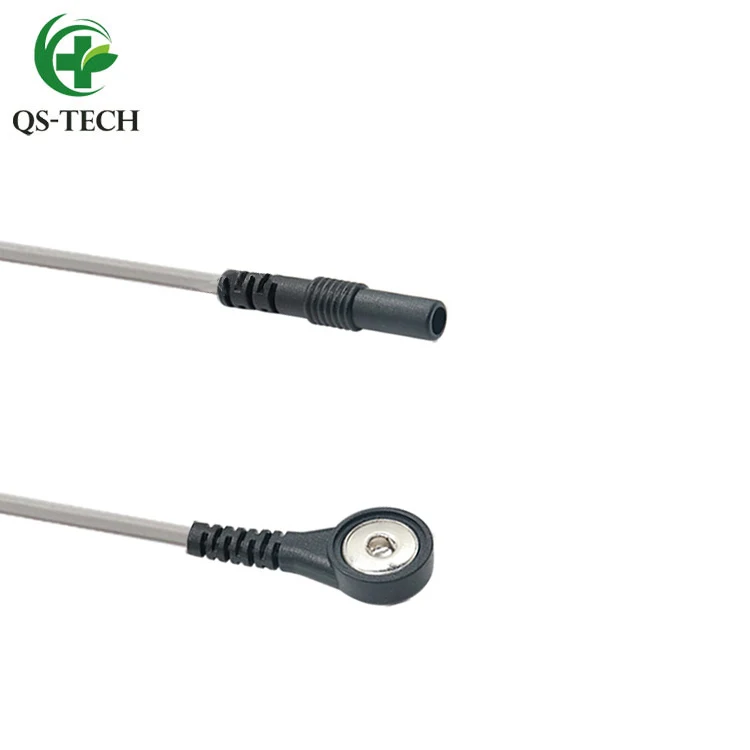 Tens Lead Wire Adapters Banana Plug To 3.5mm Snap Connector For Tens