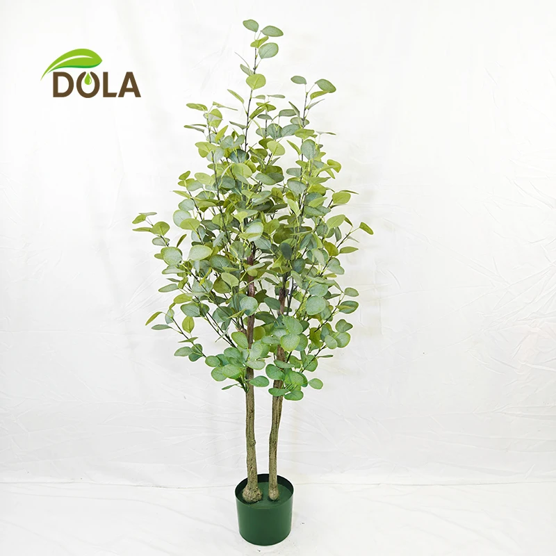 DOLA  Artificial Plant Artificial Money Tree For  Home  Artificial Eucalyptus Tree