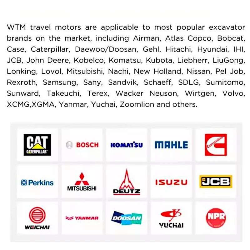 WEITAI OEM ODM Factory Supply 40nx2 6002 45 50 56 305 Excavator Hydraulic Travel Motor Final Drive for 5-6 Ton