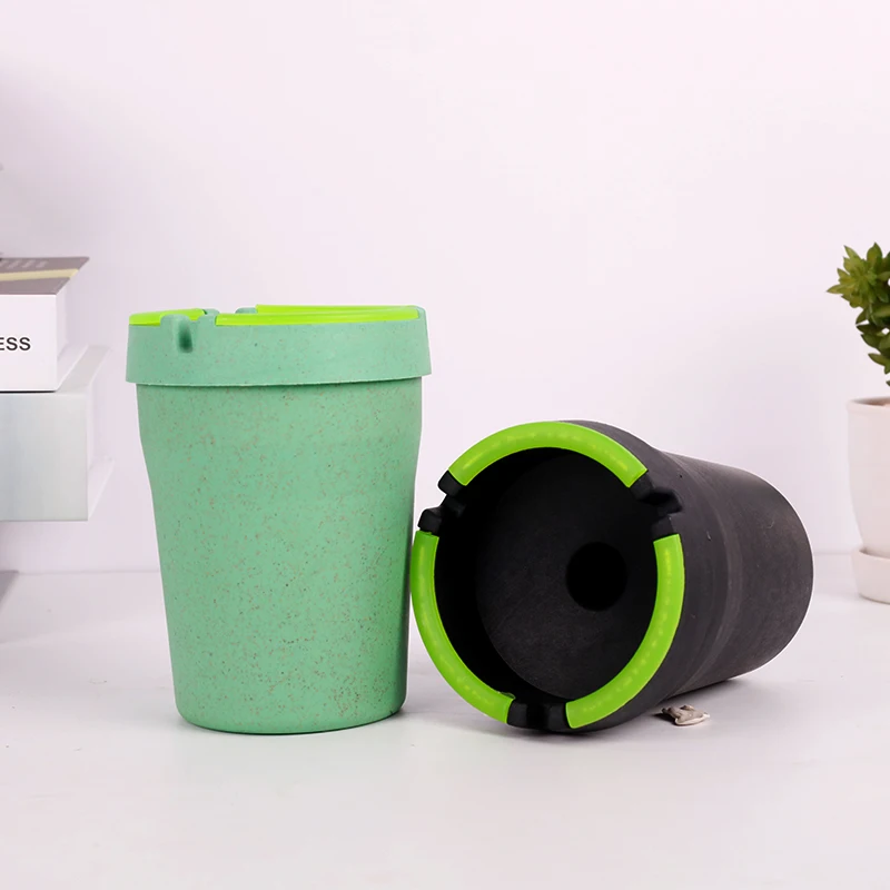 Wholesale Colorful Smart Portable Ashtrays Disposable Environmental Biodegradable Material Luminous Car Ashtray