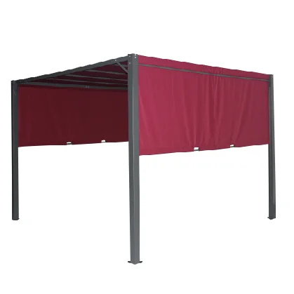 Outdoor Garden Sunshade Double Roof Steel Gazebo with Mosquito Netting