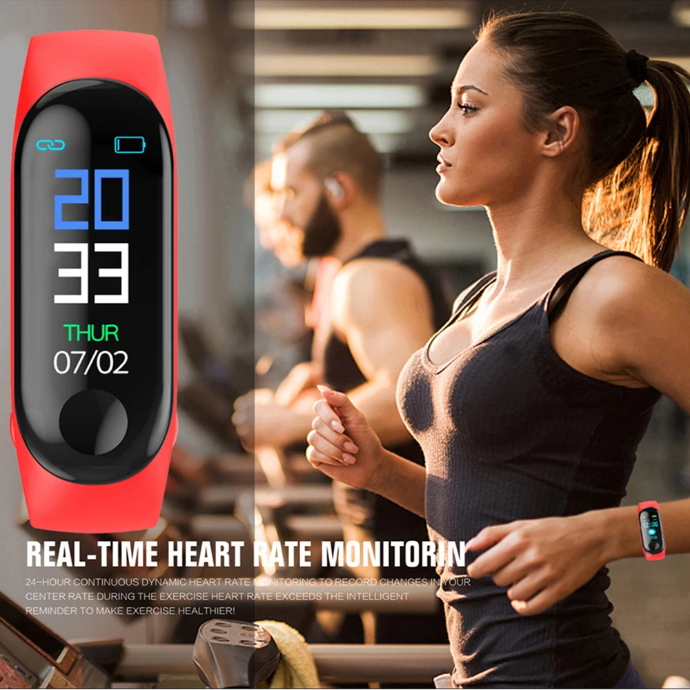 Fitness Tracker Wristbands Band Watch Smart Waterproof  Heart Rate Blood Pressure Monitor