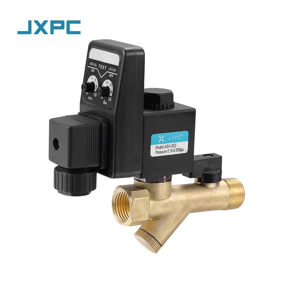JXPC Series Electric Automatic Drain Valve ASK Series Brass Ball 2in Alloy Material Gas Vacuum Pressure Control OEM ODM