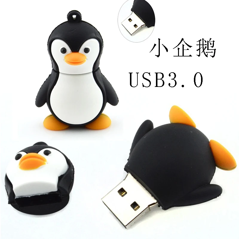
cartoon cute penguin style usb2.0 4GB 8GB 16GB 32GB 64GB pen drive USB Flash Drive creative usb Stick Pendrive 