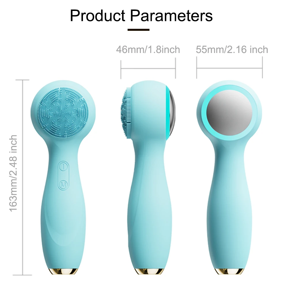 Электрическое устройство для очистки лица массажер очиститель кожи вибрационная Глубокая очистка пор перезаряжаемая силиконовая Очищающая щетка