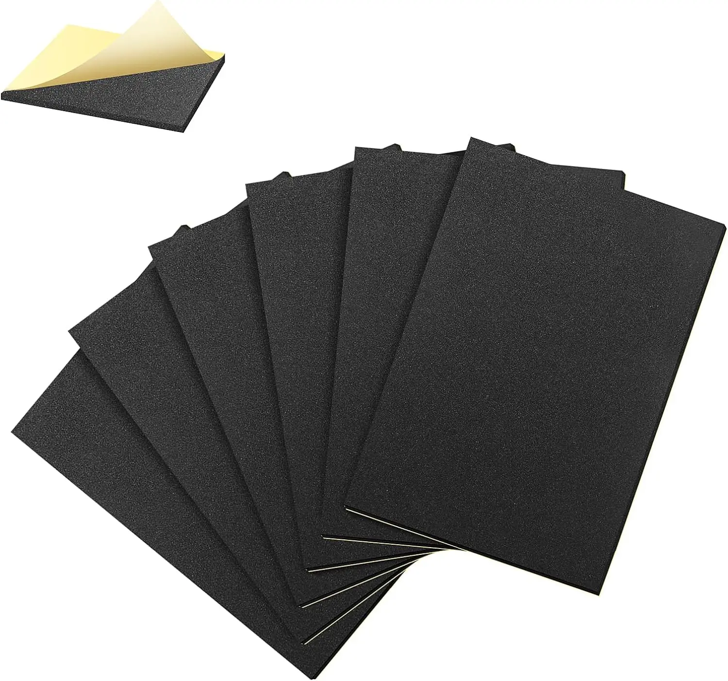 Adhesive Foam Padding, Closed Cell Foam Sheet 12in X 8in X 1/8in, Anti-Slip Neoprene Rubber Pad, Soundproof and Anti Vibration