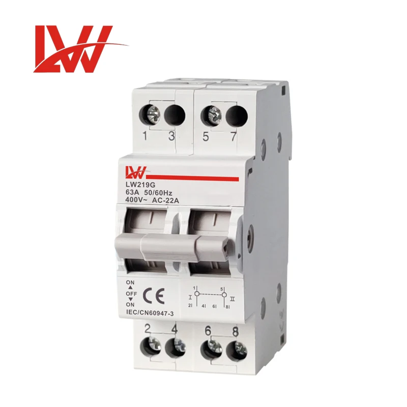 Модульный ручной переключатель SF модель 2P 32A 63А