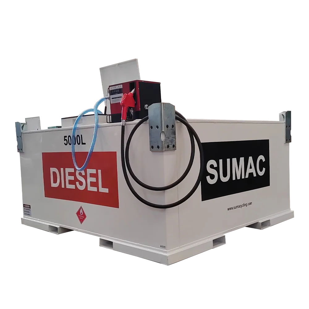 Sumac Mobile 1000-10000L Transfer Fuel Storage Portable Self Bunded Dispenser Diesel Gasoline Oil Cube Tank With Pump