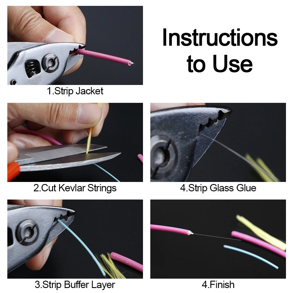 Fiber Optical Stripper CFS3/CFS2 Cable Cutting Plier for Simplex and Duplex OM2 OM3 OM4 OM5 Fiber Cable Stripping
