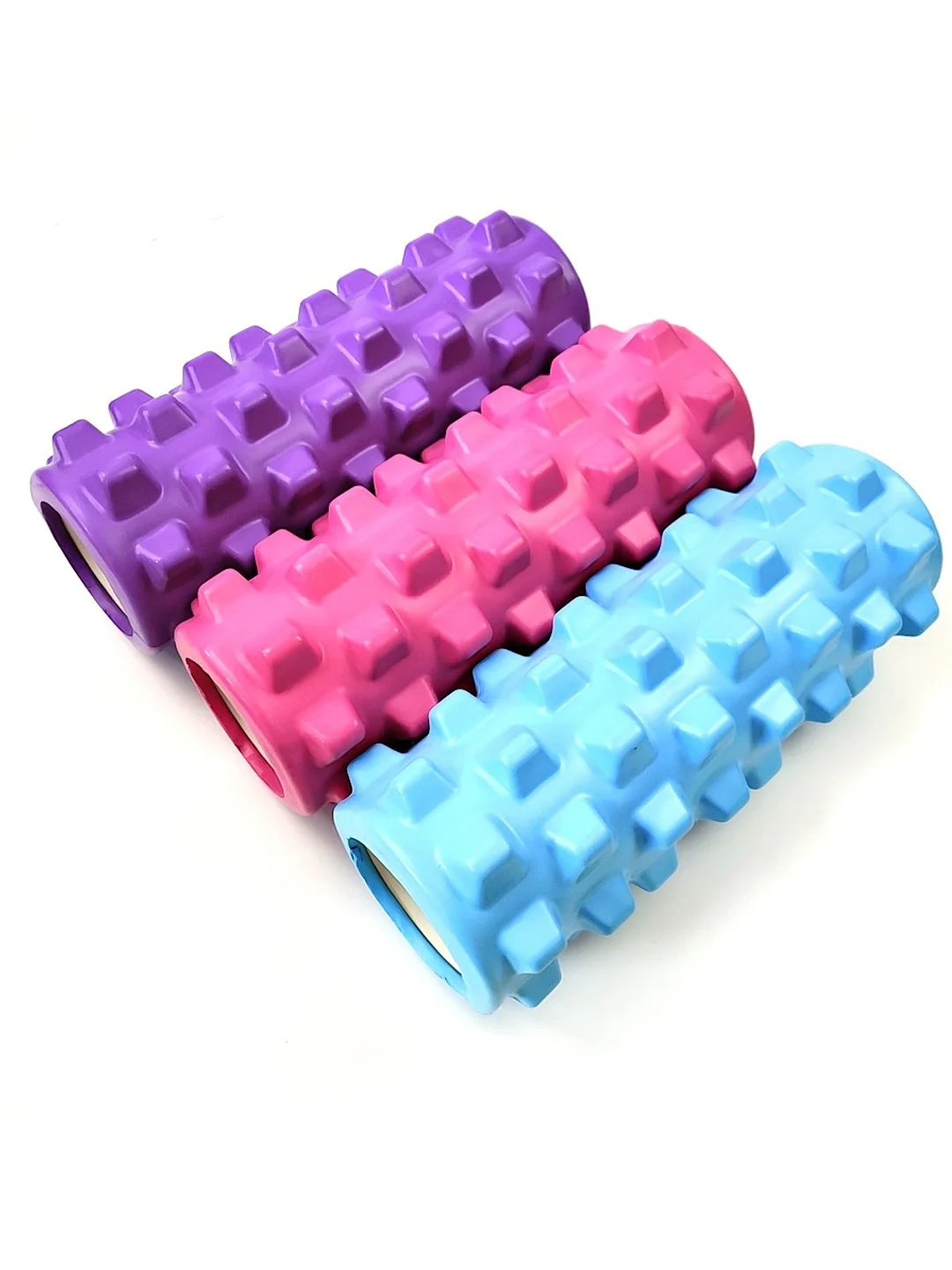 Custom High Density Yoga Roller Pliates Hollow Eva Foam Roller Set Back Muscle Massage Roller