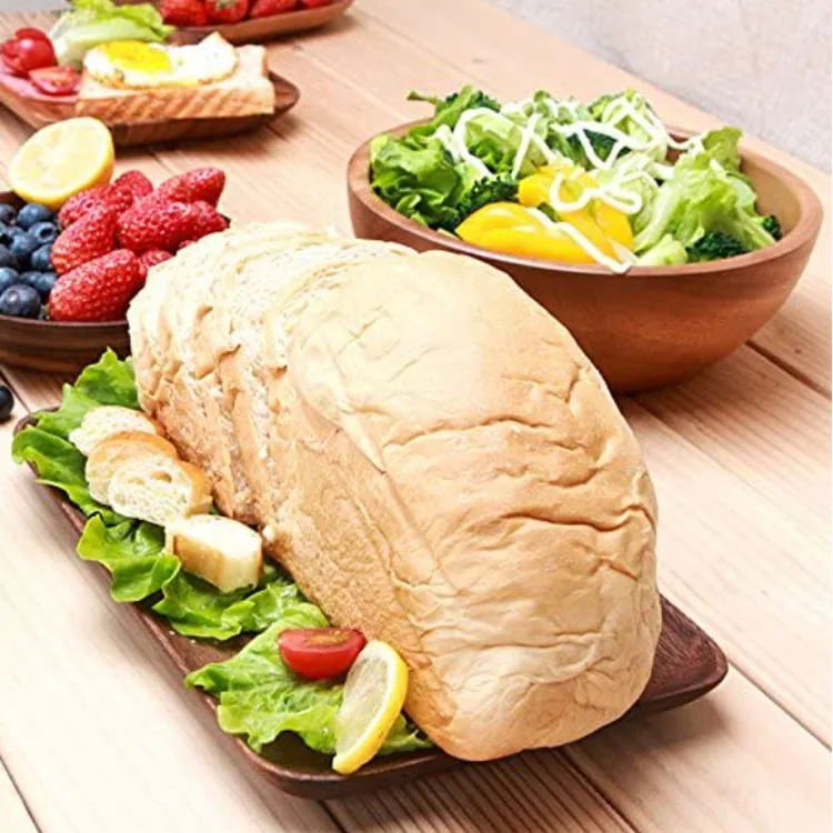 
Hot sale natural and real wood decoration rustic wooden breakfast tray round wood plank serving tray 
