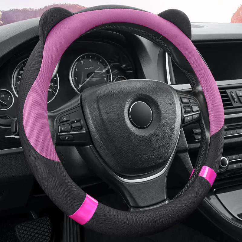 New fashion cute linen ladies car steering wheel cover