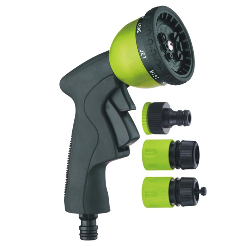 JS irrigation gun agricultural garden watering water 10 function hose nozzle spray gun
