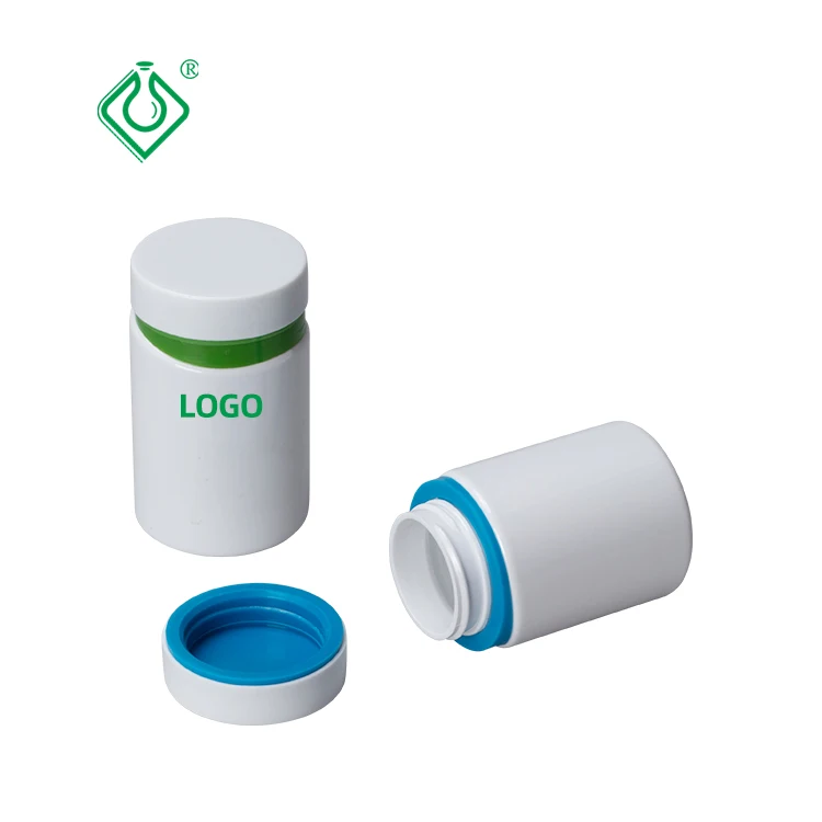 High Quality 100cc White Orange PET Plastic Pills Capsule Packaging Bottles