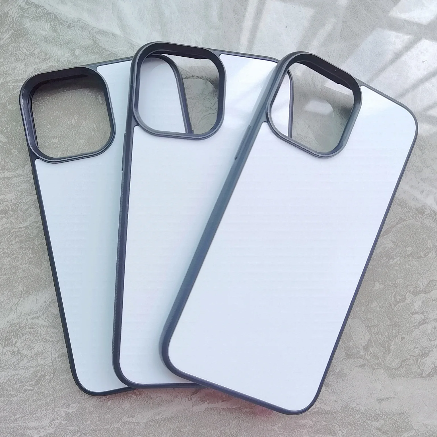 Склад 2d сублимационный чехол для телефона Iphone 15 Pro Max Samsung прозрачный белый черный
