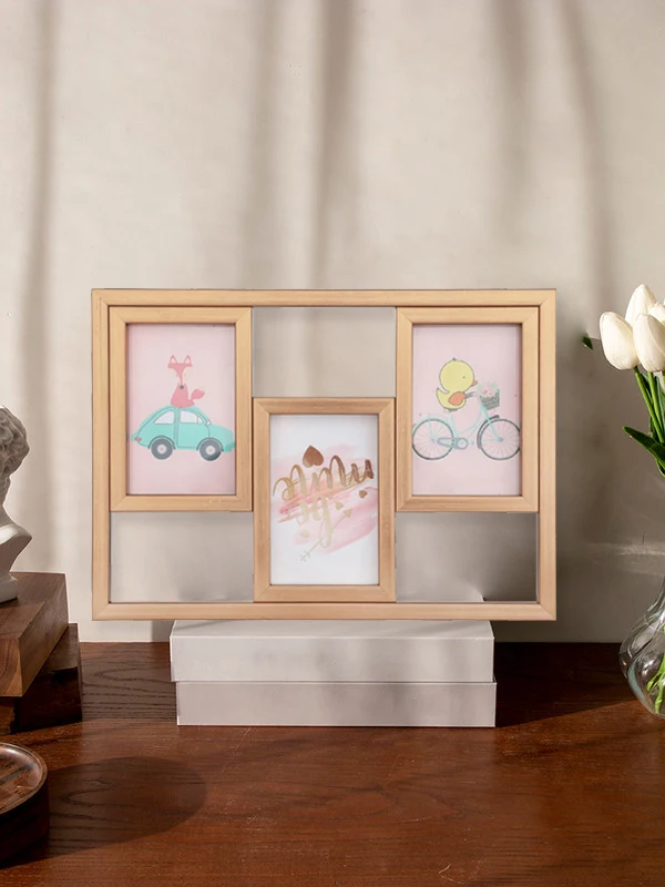 New product hot sale 3 opening collage combination photo frame family wall decoration art
