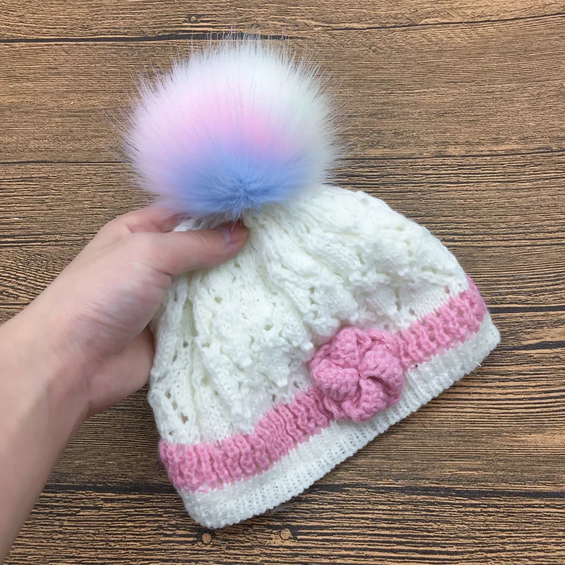 DIY вязаная шапка брелок аксессуары со съемной защелкой помпоны из кроличьего меха шарик из искусственного лисьего меха пушистый помпон из искусственного меха