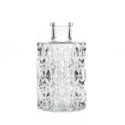 Home Decorative Engraving Crystal Glass Bottles 150ml Reed Diffuser Glass Bottles for Aroma