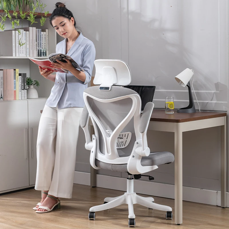 Mesh Gaming Computer Chair Ventilation Office Chair 2023 New High Back Ergonomic Home Design Full Black Fabric Iron Modern YUNQI