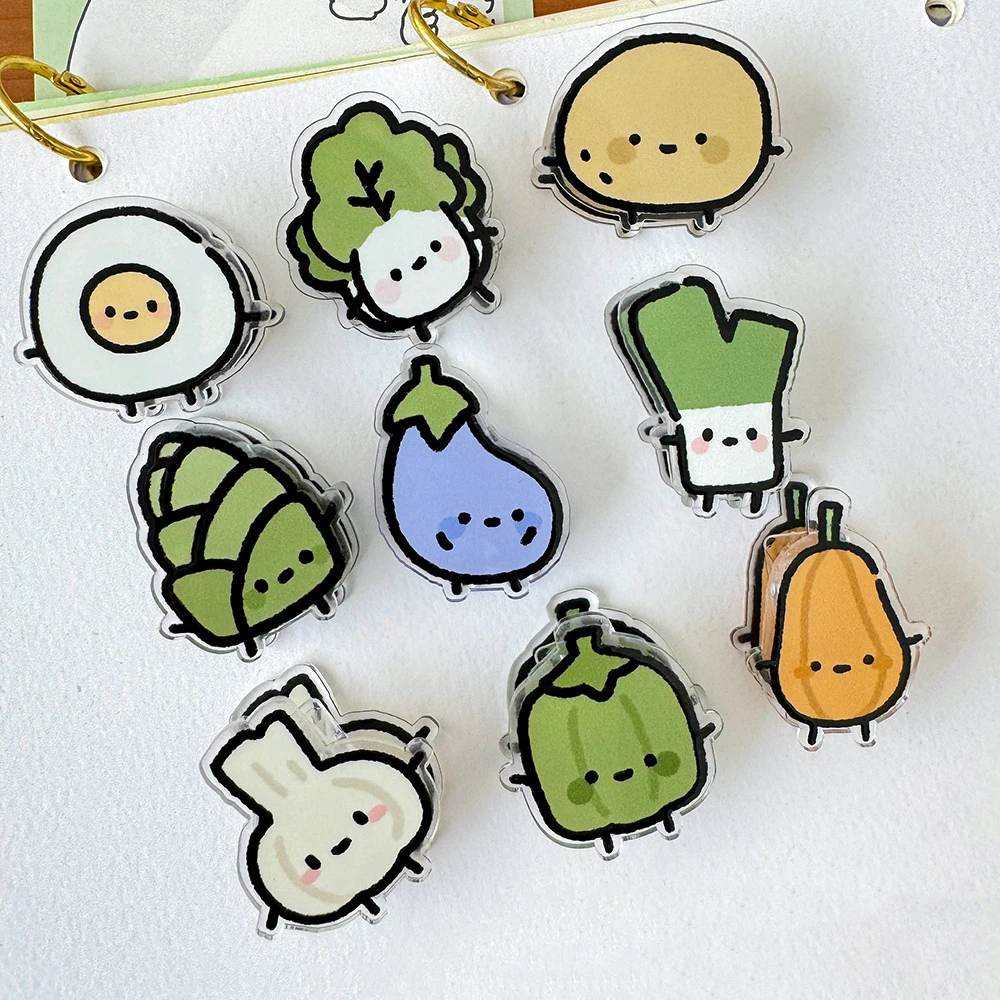 Gifts sealing vegetable shape PP clip mini cartoon cute sticky note binder