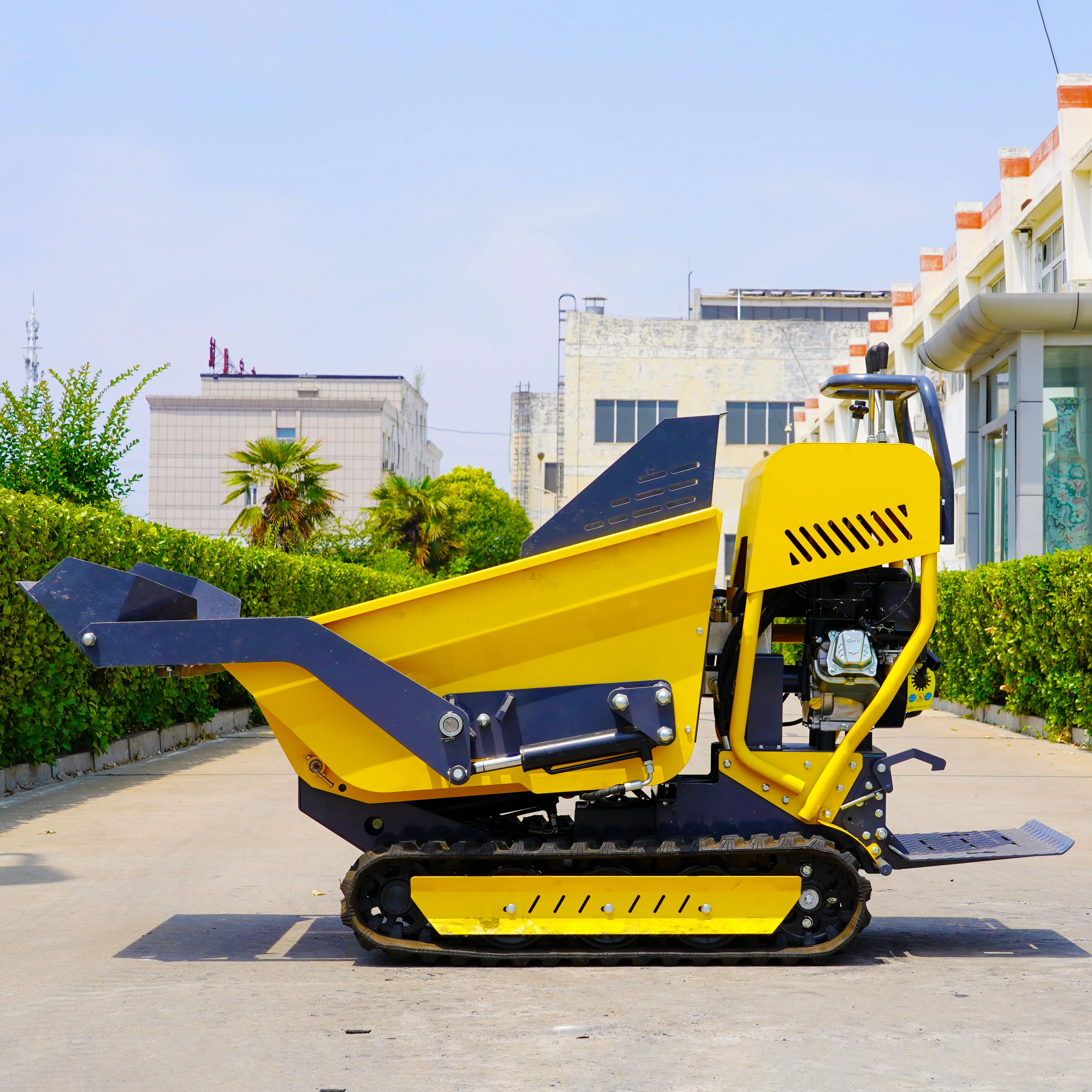 CE Approved 500kg Load Battery Power Motor Wheelbarrow 4 Wheel Electrical Truck Mini Site Dumper Electric Barrow