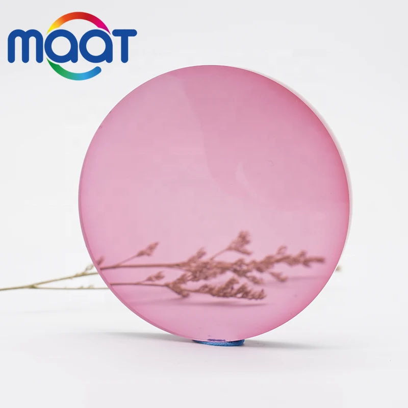1.56 Single Vision 70mm Photochromic Pink Lens Spin Coating Lens