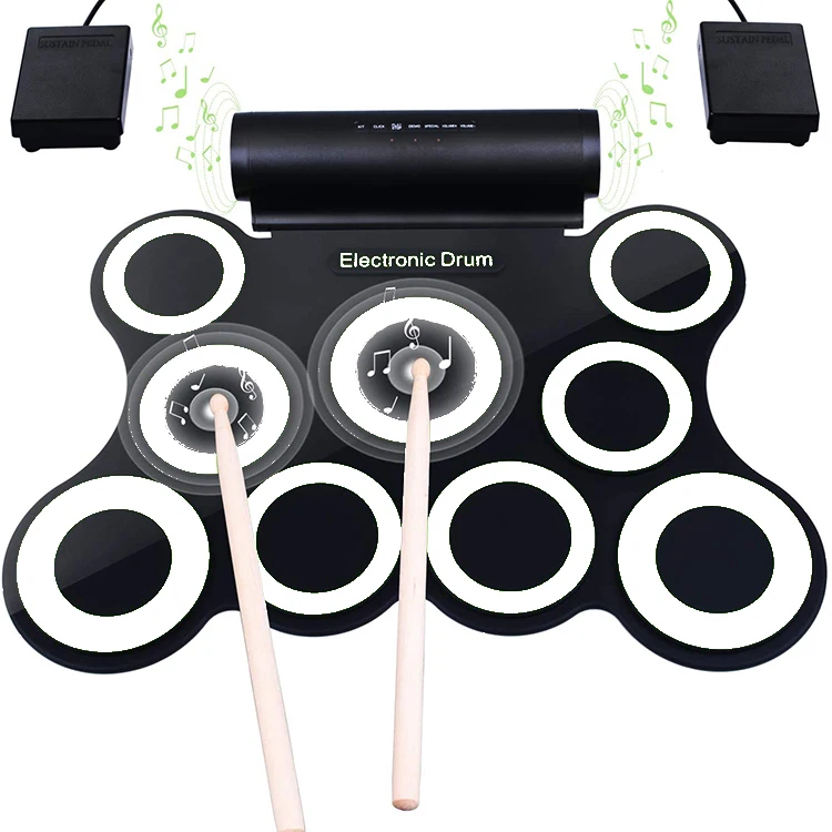 
Electronic Pads Kit Musical Instrument Silicone Foldable Flexible Portable Module Plastic Water Drum  (62276116866)