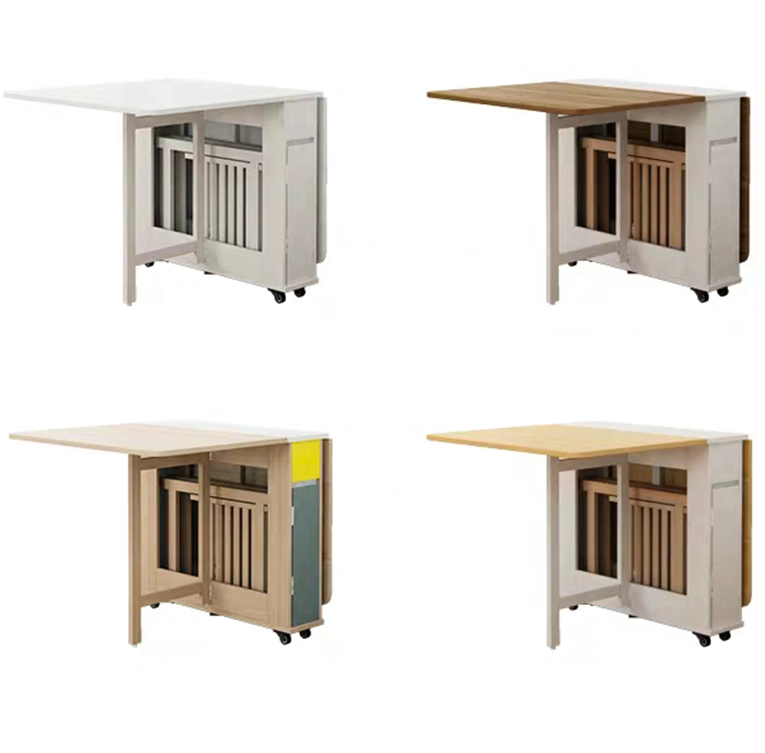 Распродажа многофункциональный деревянный складной обеденный стол белого цвета