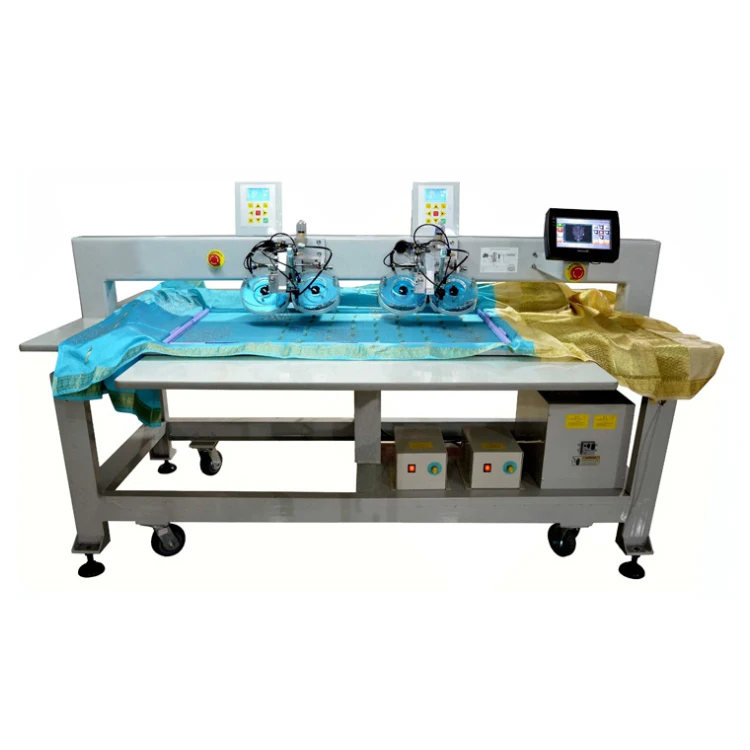 rhinestones double head stoning woven crochet sequins yarn fabric making intelligent rhinestone aitomatic machine for