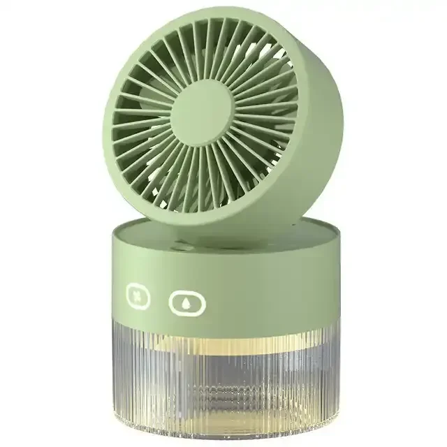 Water Cooling Fan USB Desktop Turbine Foldable Cold Air Humidification Spray Air Cooling Fan