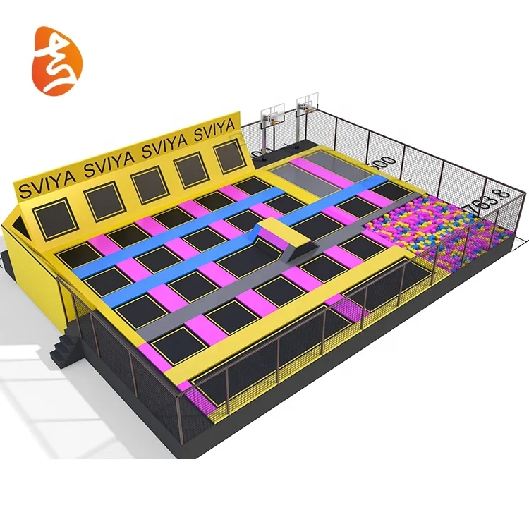 Factory Wholesale Colorful Commercial Big Indoor Trampoline